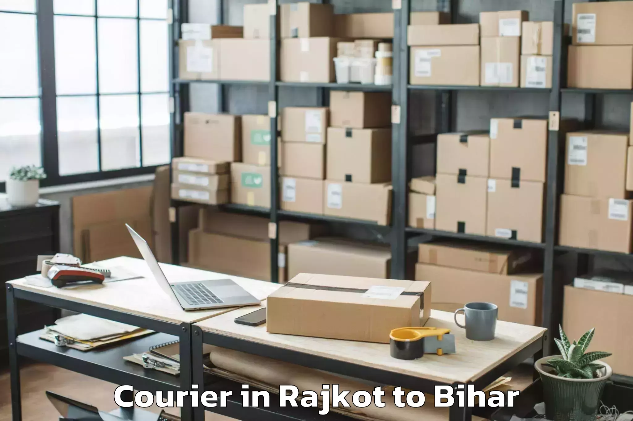 Reliable Rajkot to Waris Aliganj Courier